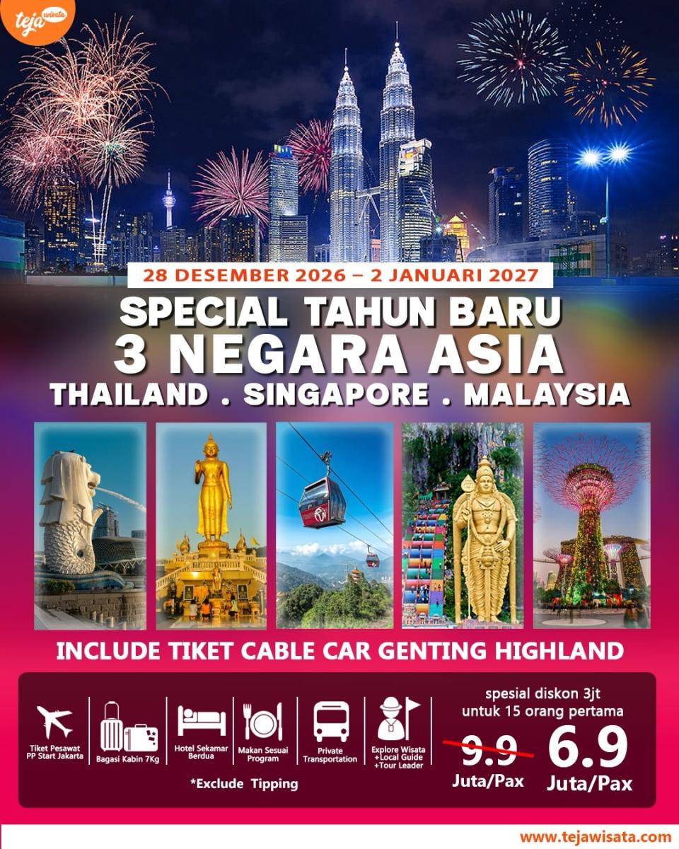 Special Tahun Baru 3 Negara Asia (Thailand - Singapore - Malaysia) - Foto 1